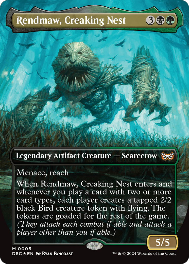 Rendmaw, Creaking Nest (Borderless) [Duskmourn: House of Horror Commander] | Cards and Coasters CA