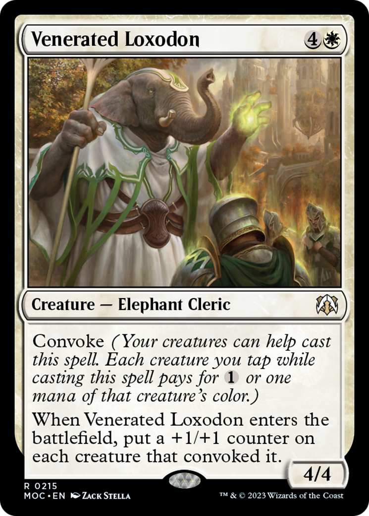 Venerated Loxodon [March of the Machine Commander] | Cards and Coasters CA