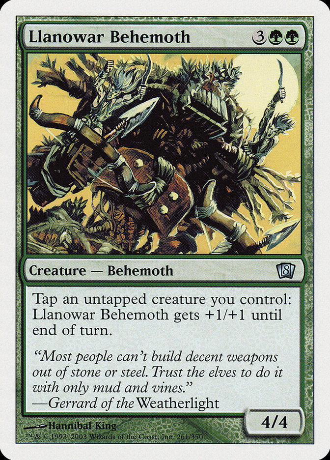 Llanowar Behemoth (8th Edition) [Oversize Cards] | Cards and Coasters CA