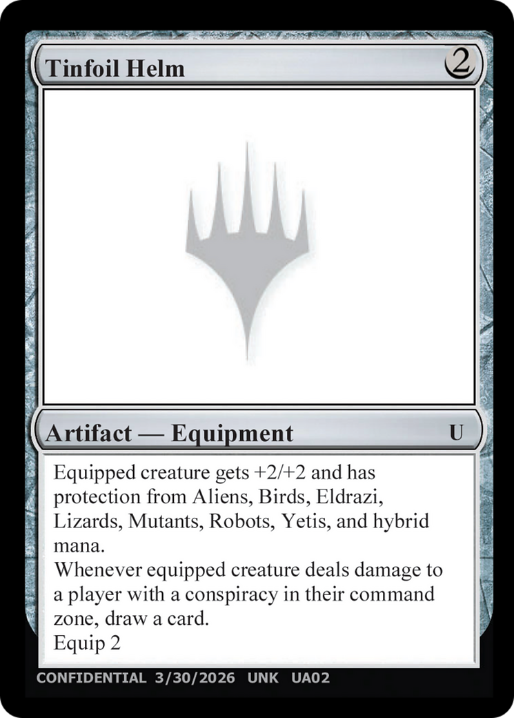 Tinfoil Helm [Unknown Event] | Cards and Coasters CA