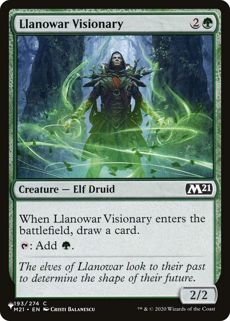 Llanowar Visionary [The List Reprints] | Cards and Coasters CA