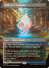 Hallowed Fountain (Borderless) [Lorwyn Eclipsed] | Cards and Coasters CA