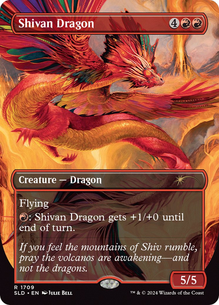 Shivan Dragon (Rainbow Foil) [Secret Lair Drop Series] | Cards and Coasters CA