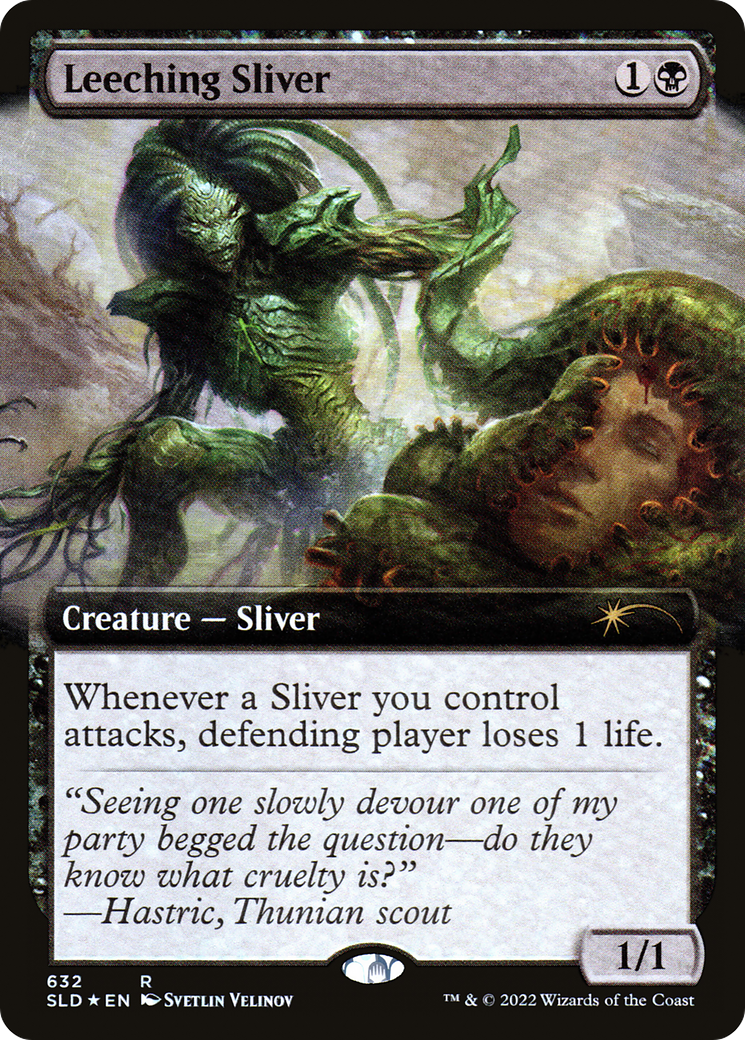 Leeching Sliver (Extended Art) [Secret Lair Drop Promos] | Cards and Coasters CA