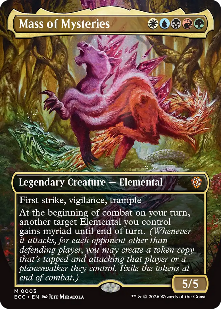 Mass of Mysteries (Borderless) [Lorwyn Eclipsed Commander] | Cards and Coasters CA