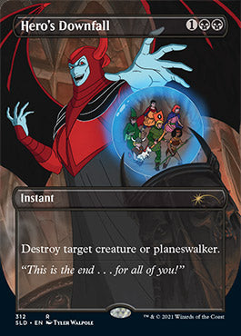 Hero's Downfall (Borderless) [Secret Lair Drop Series] | Cards and Coasters CA