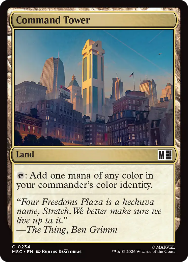 Command Tower (0234) (Surge Foil) [Marvel Super Heroes Commander] | Cards and Coasters CA