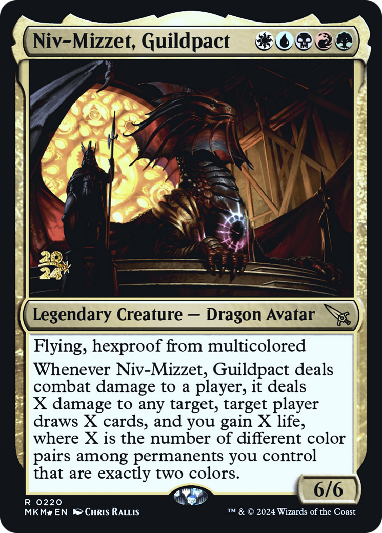 Niv-Mizzet, Guildpact [Murders at Karlov Manor Prerelease Promos] | Cards and Coasters CA