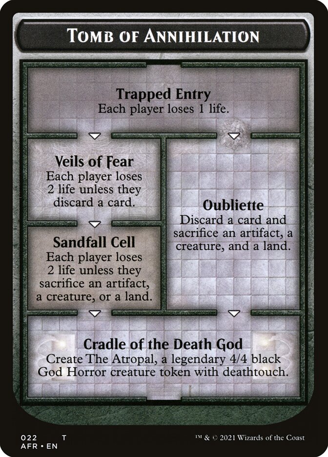 Dungeon of the Mad Mage // Tomb of Annihilation Double-Sided Token [Dungeons & Dragons: Adventures in the Forgotten Realms Tokens] | Cards and Coasters CA