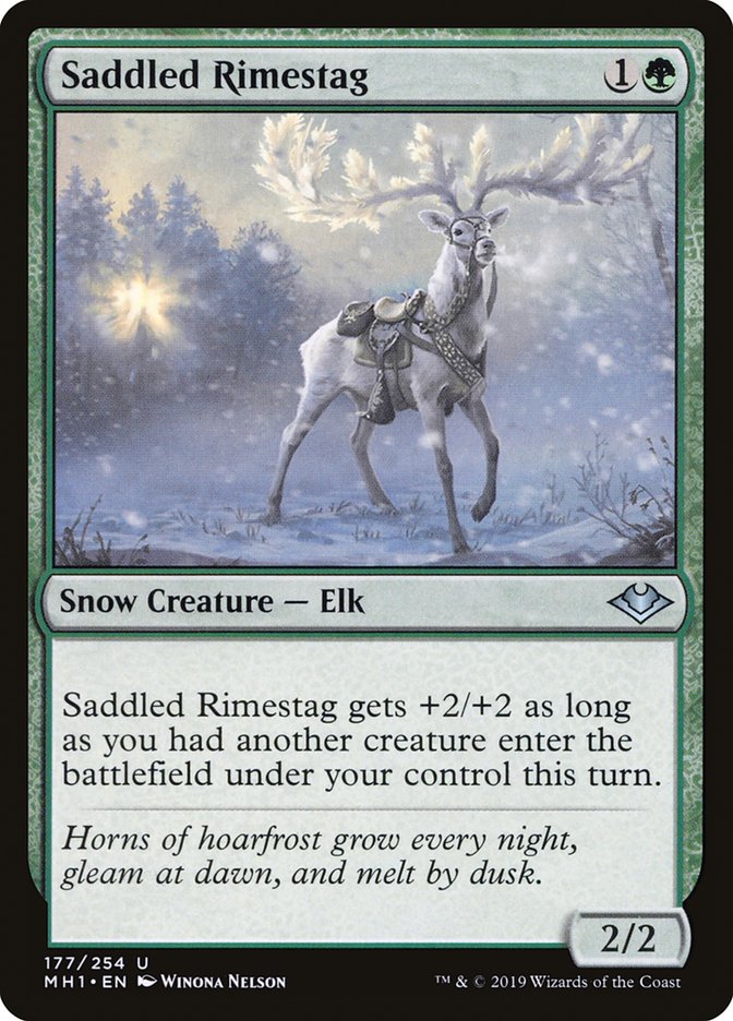 Saddled Rimestag [Modern Horizons] | Cards and Coasters CA