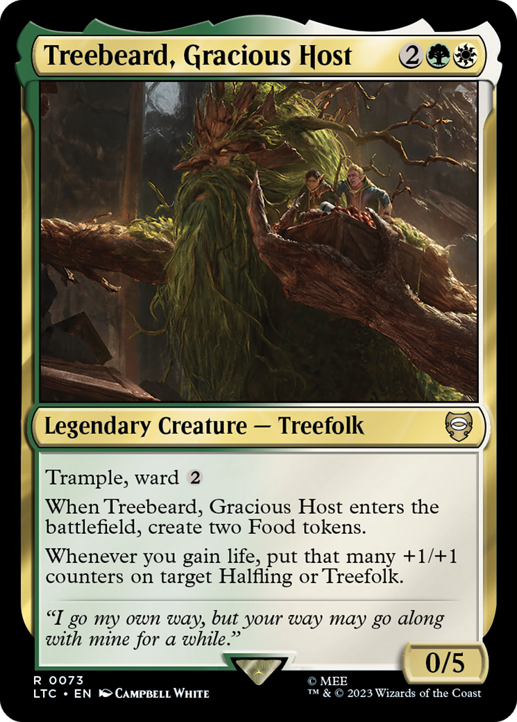 Treebeard, Gracious Host [The Lord of the Rings: Tales of Middle-Earth Commander] | Cards and Coasters CA