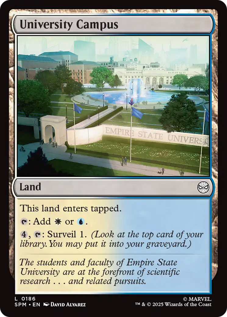 University Campus [Marvel's Spider-Man] | Cards and Coasters CA