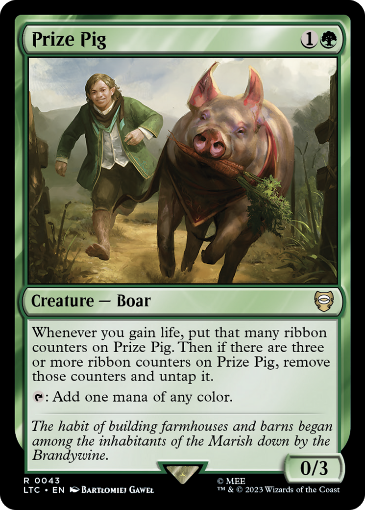 Prize Pig [The Lord of the Rings: Tales of Middle-Earth Commander] | Cards and Coasters CA