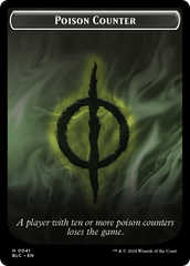 Rabbit // Poison Counter Double-Sided Token [Bloomburrow Commander Tokens] | Cards and Coasters CA