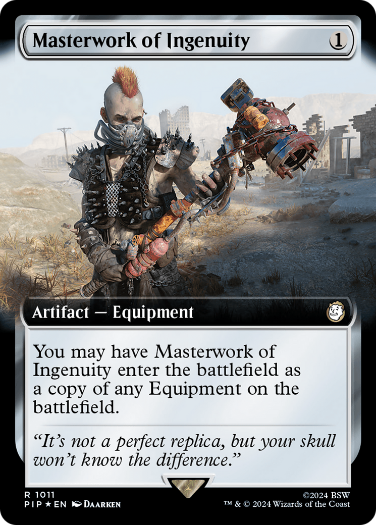 Masterwork of Ingenuity (Extended Art) (Surge Foil) [Fallout] | Cards and Coasters CA