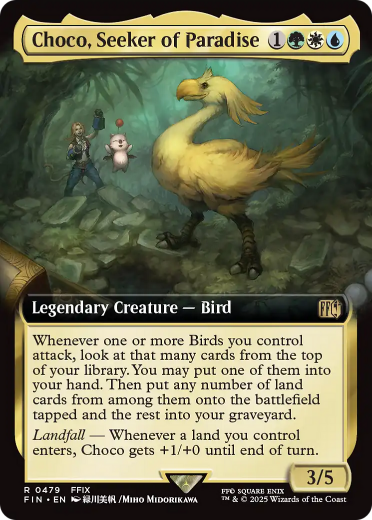 Choco, Seeker of Paradise (Extended Art) [FINAL FANTASY] | Cards and Coasters CA