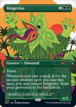 Vengevine (Borderless) [Secret Lair Drop Series] | Cards and Coasters CA