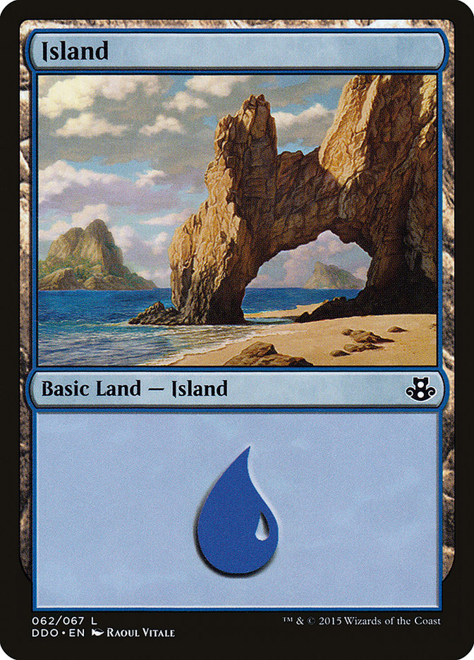 Island (62) [Duel Decks: Elspeth vs. Kiora] | Cards and Coasters CA