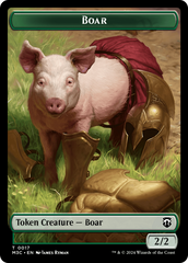 Boar (Ripple Foil) // Forest Dryad Double-Sided Token [Modern Horizons 3 Commander Tokens] | Cards and Coasters CA