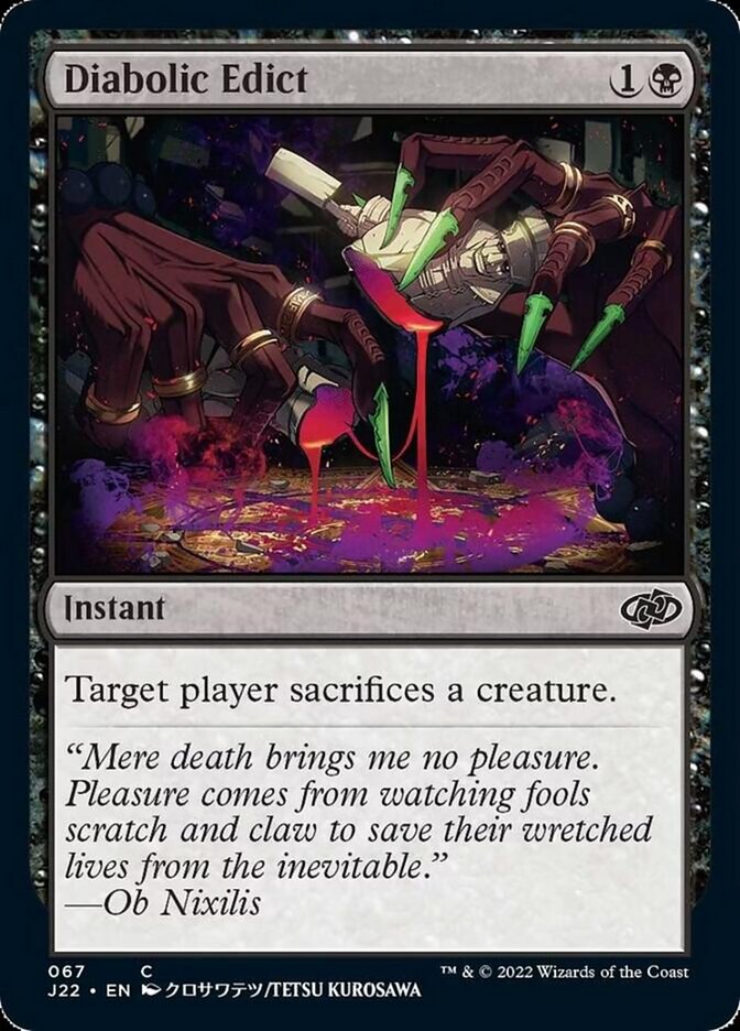 Diabolic Edict [Jumpstart 2022] | Cards and Coasters CA