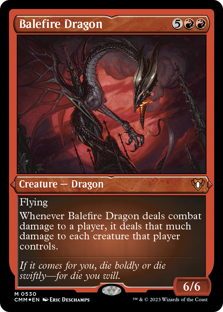 Balefire Dragon (Foil Etched) [Commander Masters] | Cards and Coasters CA