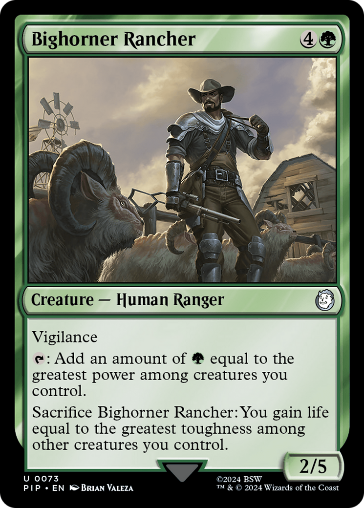 Bighorner Rancher [Fallout] | Cards and Coasters CA