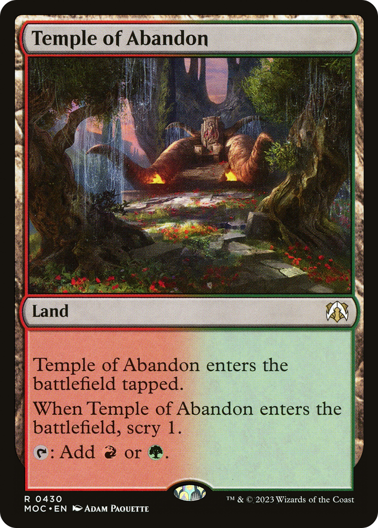 Temple of Abandon [March of the Machine Commander] | Cards and Coasters CA