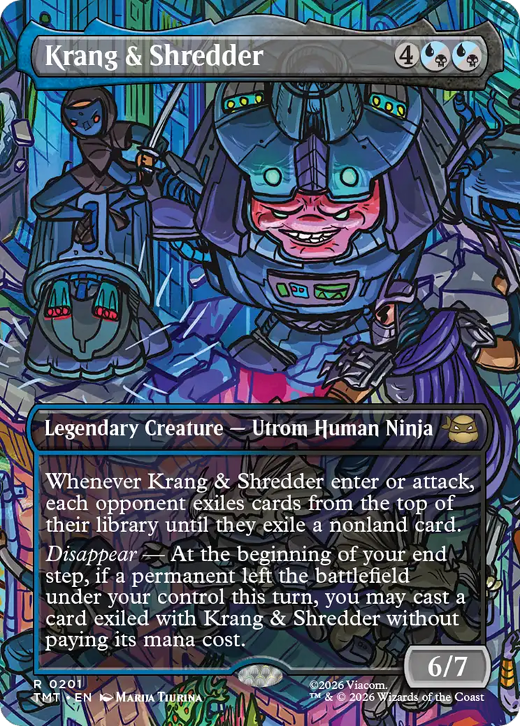 Krang & Shredder (Borderless) [Teenage Mutant Ninja Turtles] | Cards and Coasters CA