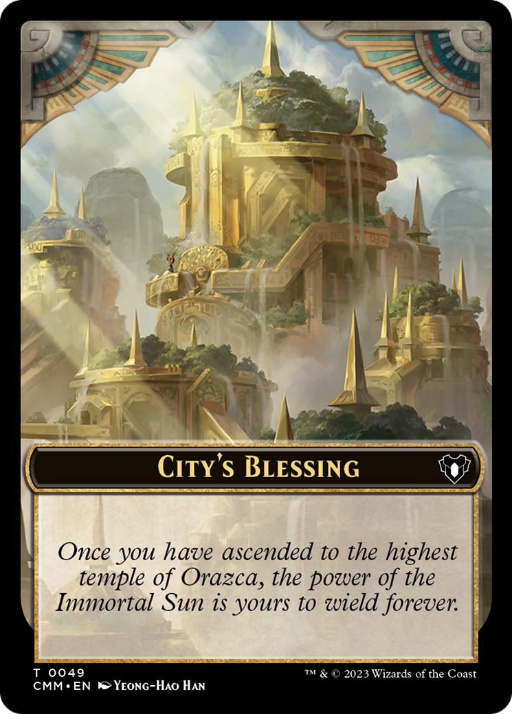 City's Blessing // Ogre Double-Sided Token [Commander Masters Tokens] | Cards and Coasters CA