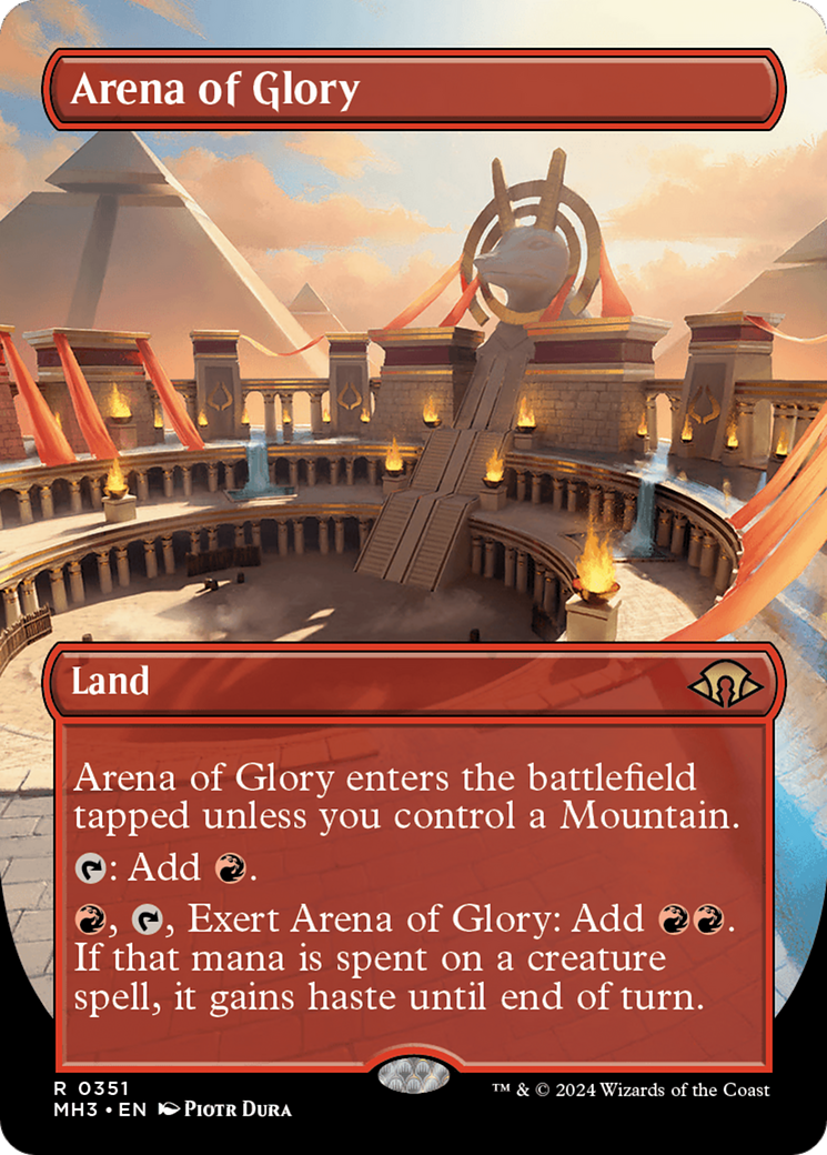 Arena of Glory (Borderless) [Modern Horizons 3] | Cards and Coasters CA