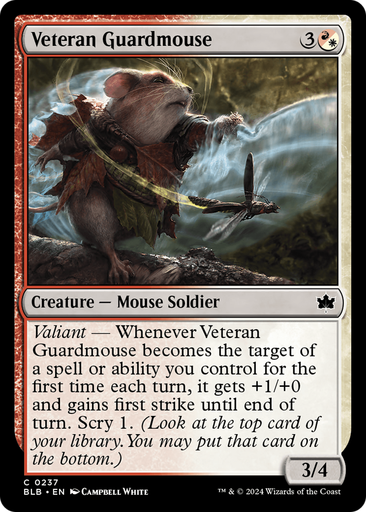 Veteran Guardmouse [Bloomburrow] | Cards and Coasters CA