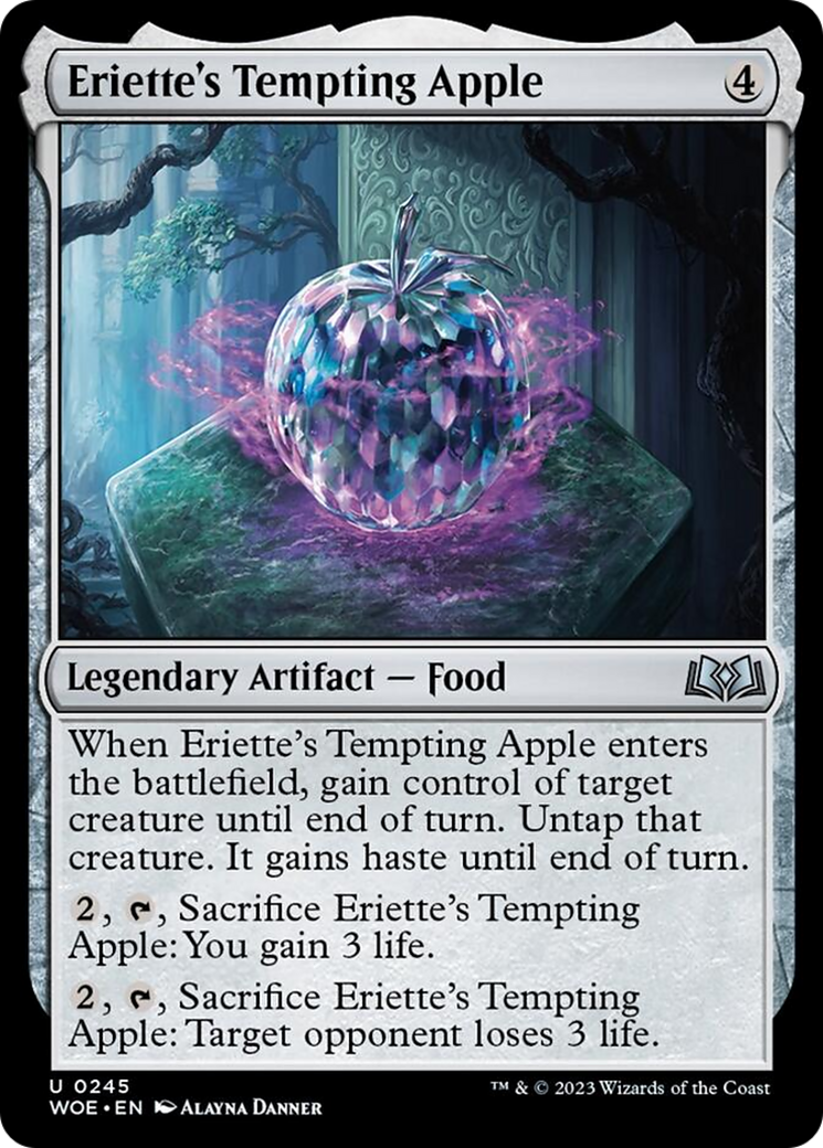 Eriette's Tempting Apple [Wilds of Eldraine] | Cards and Coasters CA