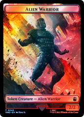 Copy // Alien Warrior Double-Sided Token (Surge Foil) [Doctor Who Tokens] | Cards and Coasters CA