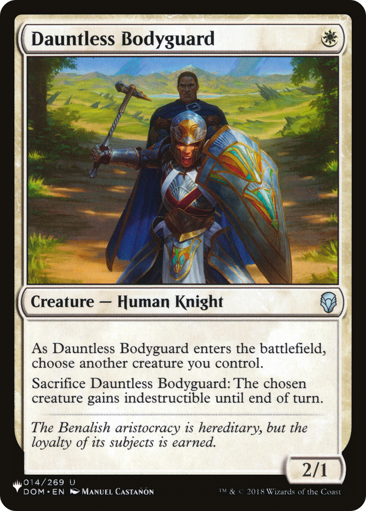 Dauntless Bodyguard [The List Reprints] | Cards and Coasters CA