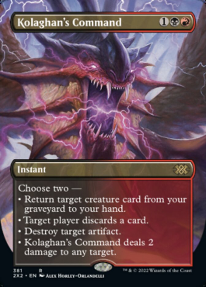 Kolaghan's Command (Borderless Alternate Art) [Double Masters 2022] | Cards and Coasters CA