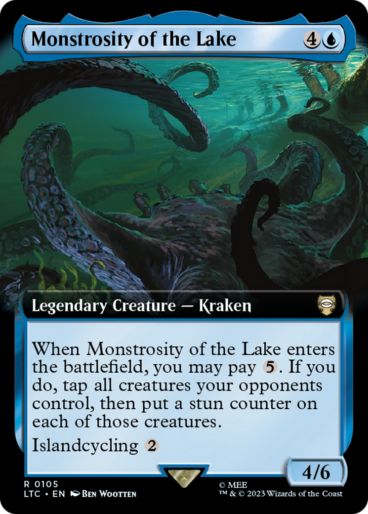 Monstrosity of the Lake (Extended Art) [The Lord of the Rings: Tales of Middle-Earth Commander] | Cards and Coasters CA