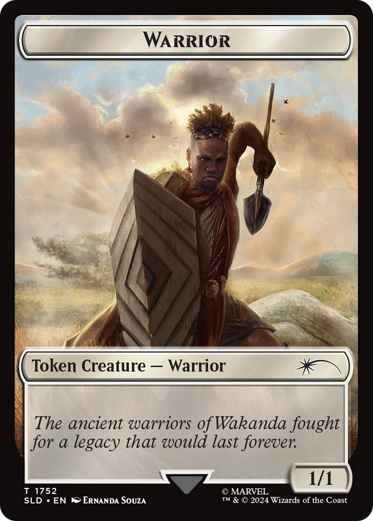 Warrior Token (Rainbow Foil) [Secret Lair Drop Series] | Cards and Coasters CA