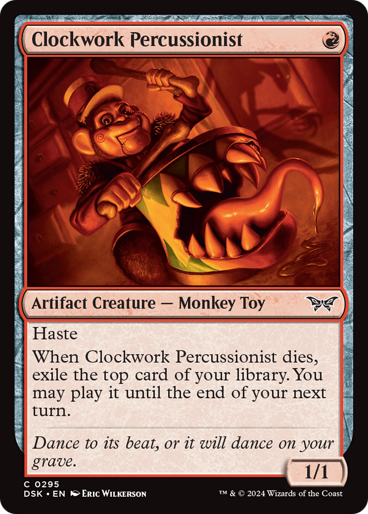 Clockwork Percussionist (0295) [Duskmourn: House of Horror] | Cards and Coasters CA