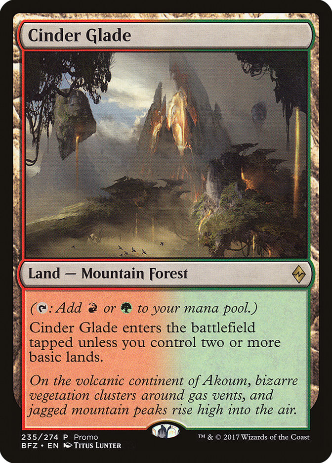 Cinder Glade (Promo) [Standard Showdown Promos] | Cards and Coasters CA