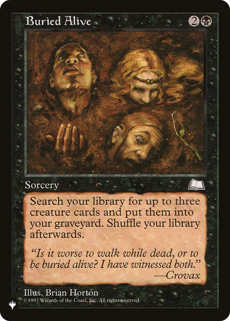 Buried Alive [The List Reprints] | Cards and Coasters CA