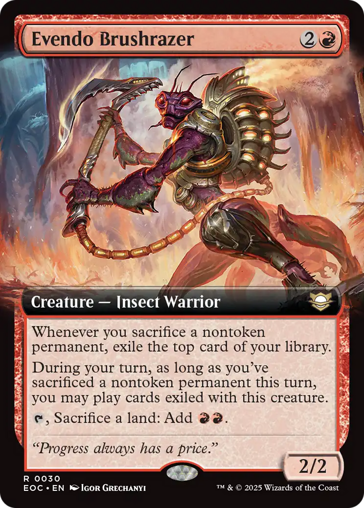 Evendo Brushrazer (Extended Art) [Edge of Eternities Commander] | Cards and Coasters CA