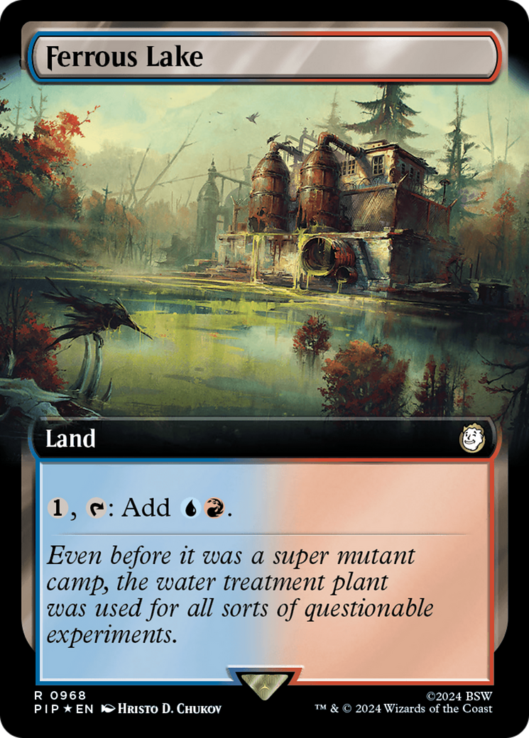 Ferrous Lake (Extended Art) (Surge Foil) [Fallout] | Cards and Coasters CA