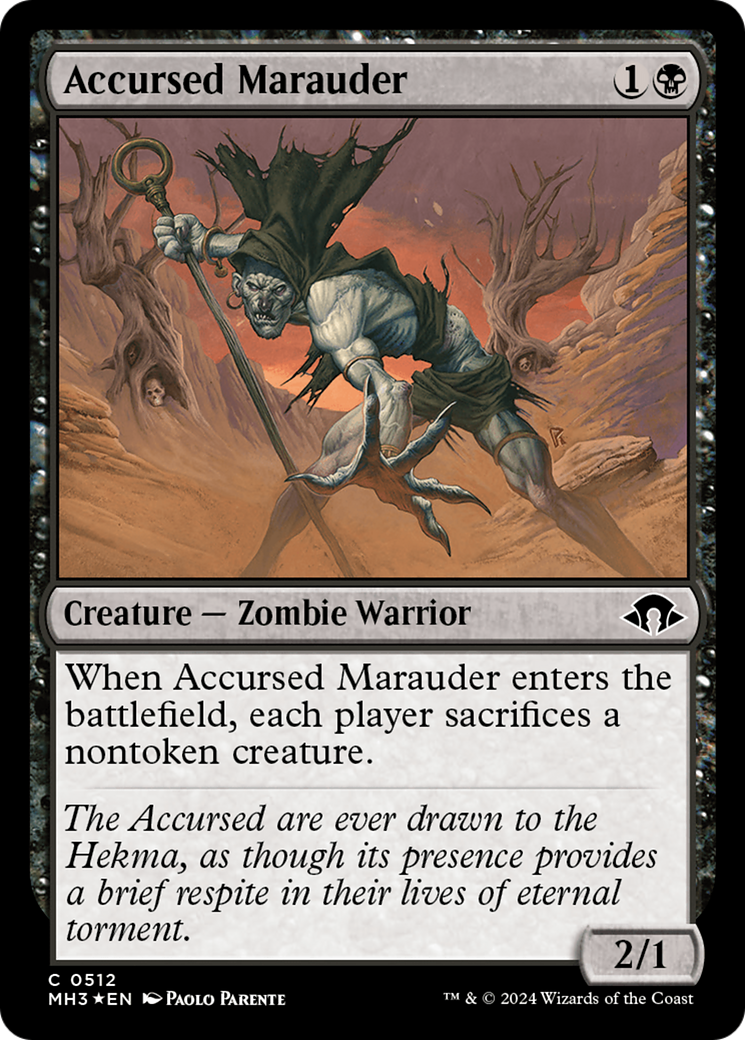 Accursed Marauder (Ripple Foil) [Modern Horizons 3] | Cards and Coasters CA