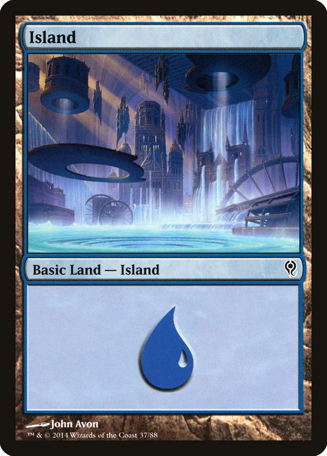 Island (37) [Duel Decks: Jace vs. Vraska] | Cards and Coasters CA