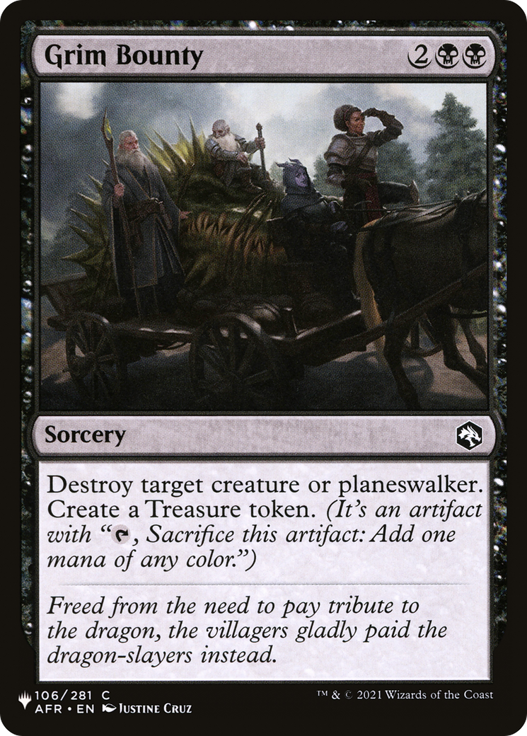 Grim Bounty [The List] | Cards and Coasters CA