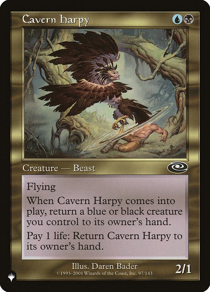 Cavern Harpy [The List] | Cards and Coasters CA
