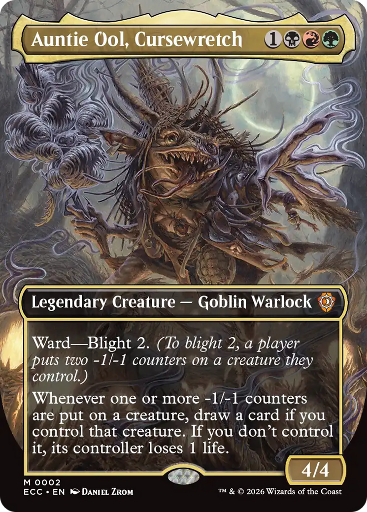 Auntie Ool, Cursewretch (Borderless) [Lorwyn Eclipsed Commander] | Cards and Coasters CA