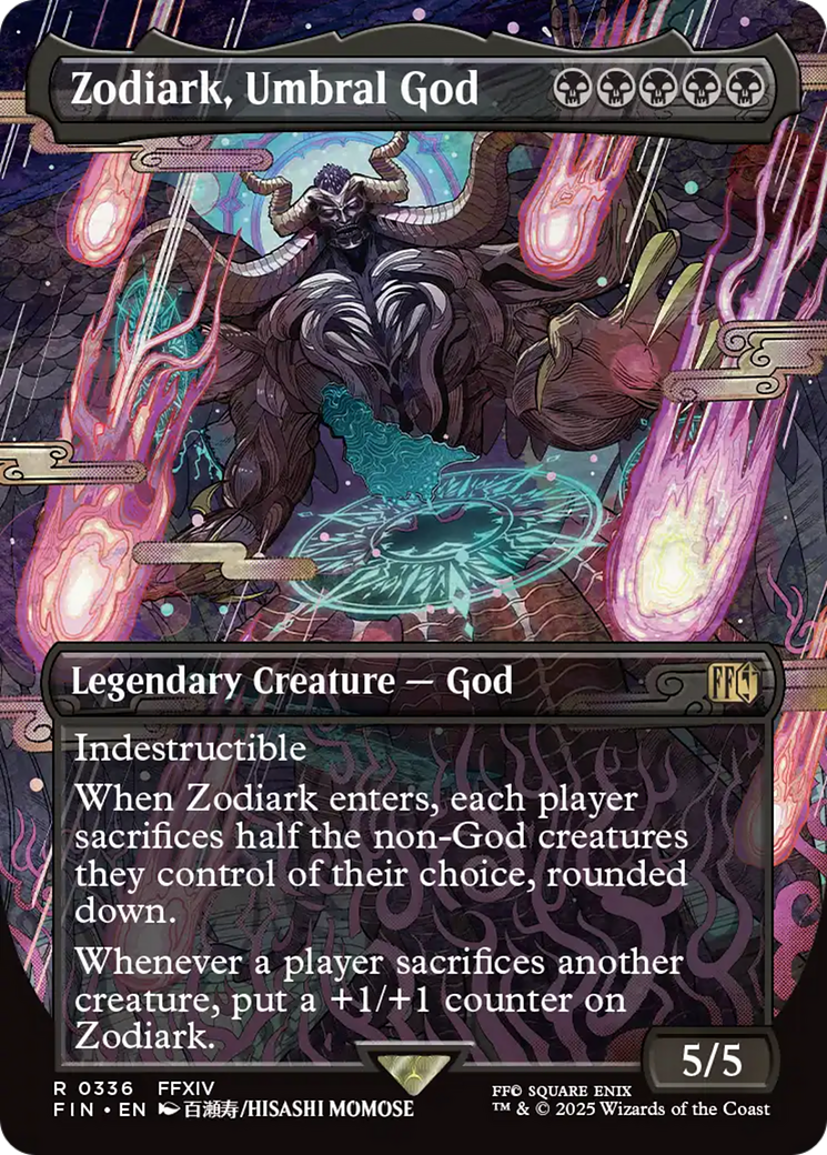 Zodiark, Umbral God (Borderless) [FINAL FANTASY] | Cards and Coasters CA