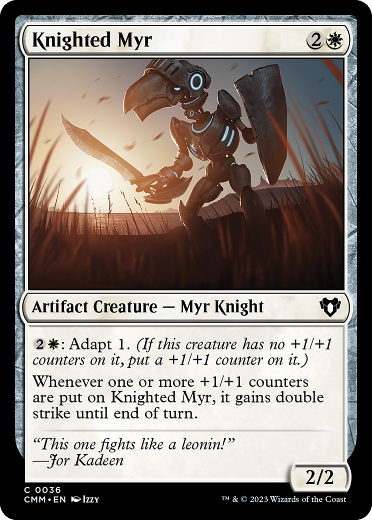 Knighted Myr [Commander Masters] | Cards and Coasters CA