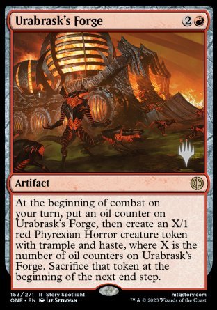 Urabrask's Forge (Promo Pack) [Phyrexia: All Will Be One Promos] | Cards and Coasters CA
